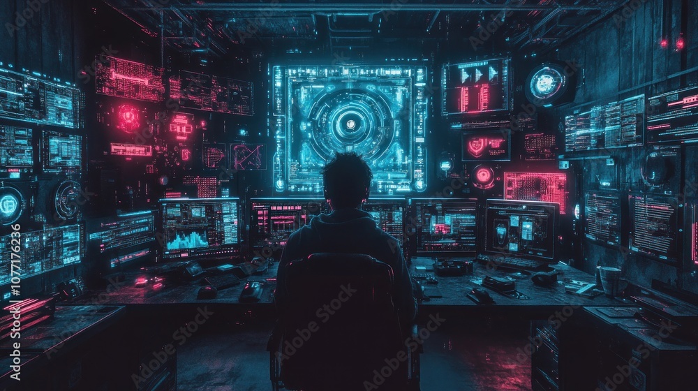 Poster hacker in a digital world
