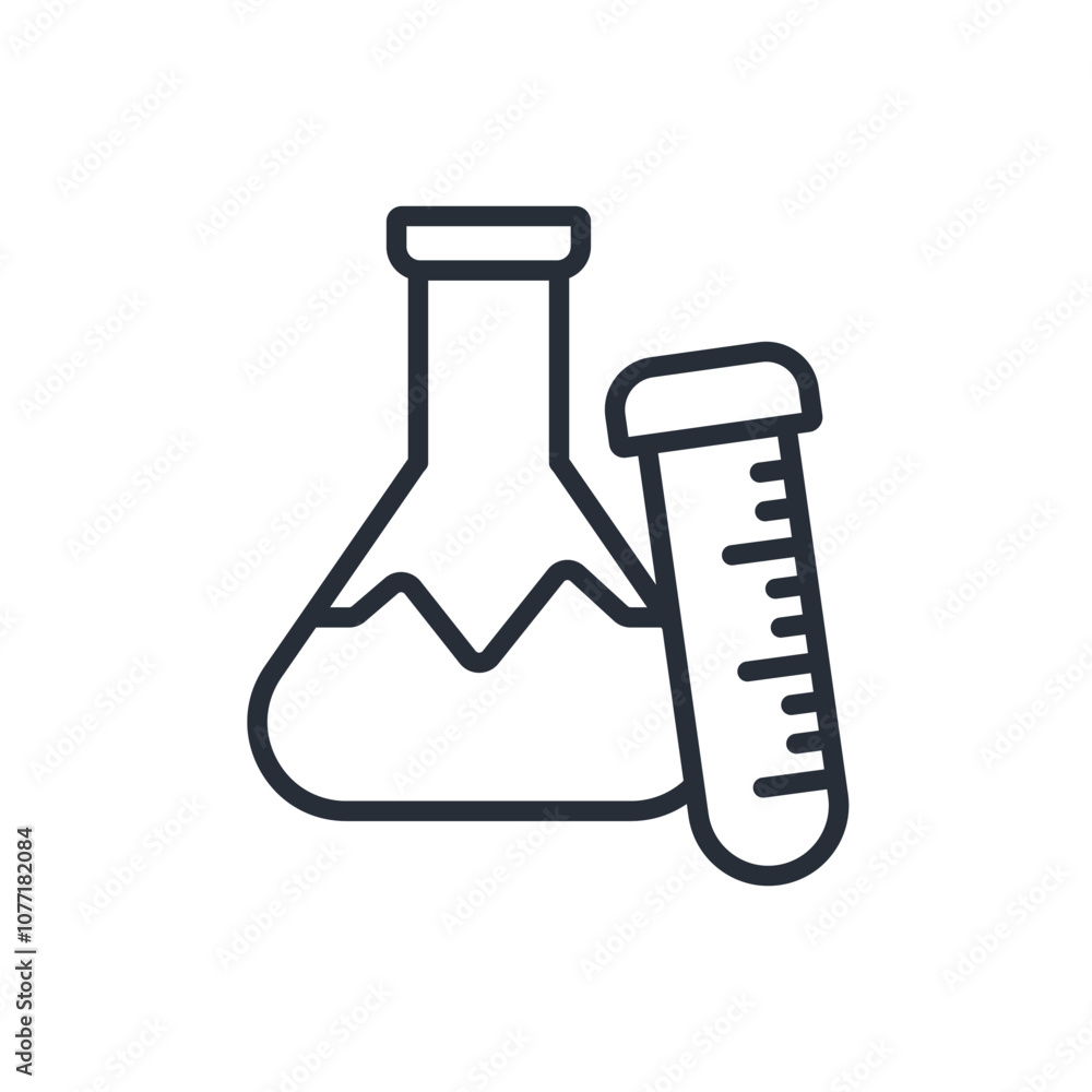 Poster laboratory icon. vector.editable stroke.linear style sign for use web design,logo.symbol illustratio