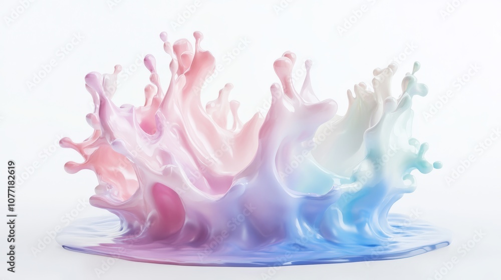 Aufkleber a dynamic and visually stunning splash of colorful gel droplets creates an extraordinarily mesmerizi
