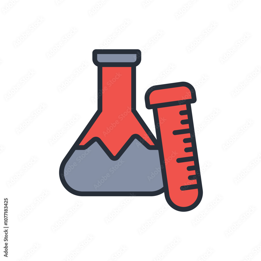 Poster laboratory icon. vector.editable stroke.linear style sign for use web design,logo.symbol illustratio