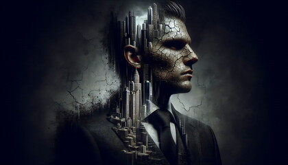 Creating a New Path in Business and Never Giving Up , New Technology , How to Make Money ,Smart , Cybersecurity , Superhero Businessman Facing Challenges ,Company Issues,  AI , 4K , Background