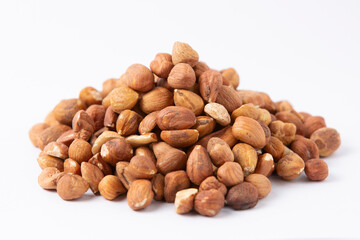 Fototapeta premium Crispy Roasted Chickpeas on White Background