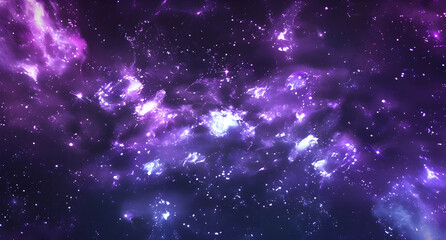 Fototapeta premium Starry sky, purple tones, stars twinkling in the night sky, beautiful and dreamy, panoramic view of starry sky, distant galaxy, high definition photography
