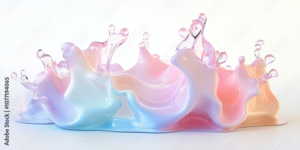 Aufkleber an expressive and artistic representation of a vibrant gel splash that effectively captures the dyna