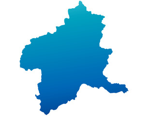 Fototapeta premium 群馬県 地図 青色 グラデーション イラスト