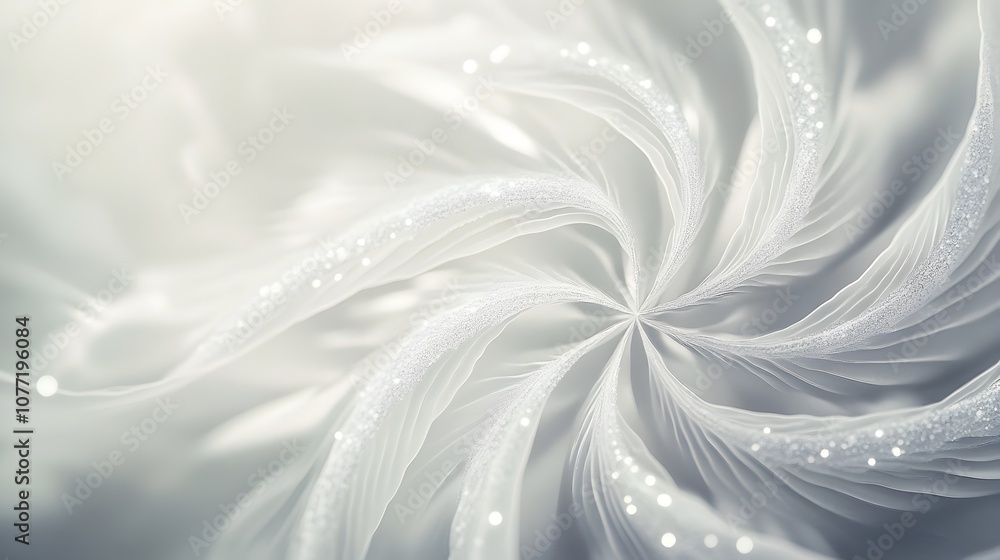 Poster delicate swirl of ethereal feathers and soft sparkles creating a dreamy abstract background for arti