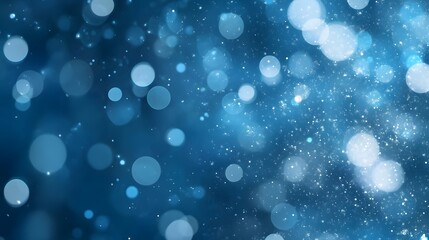 Soft Blue Bokeh and Sparkle Effect Background with Glowing Circles Creating a Dreamy and Ethereal Atmosphere for Abstract Visuals