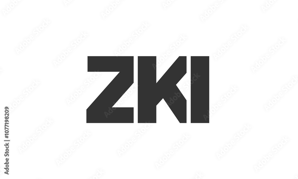 Poster zki logo design template with strong and modern bold text. initial based vector logotype featuring s
