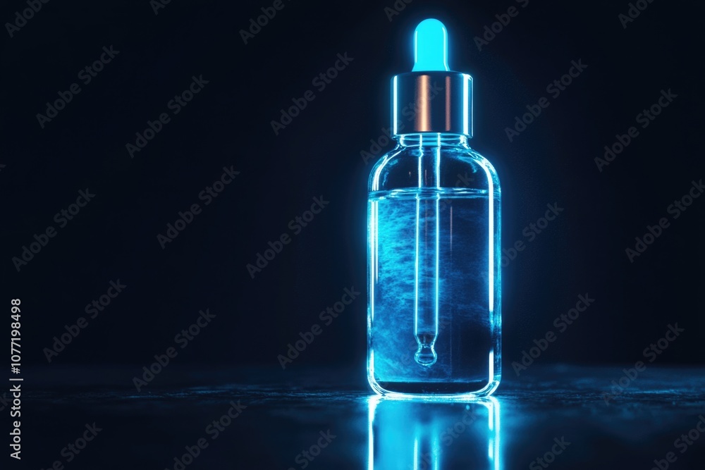 Aufkleber a bottle containing liquid with a thermometer inserted to measure its temperature