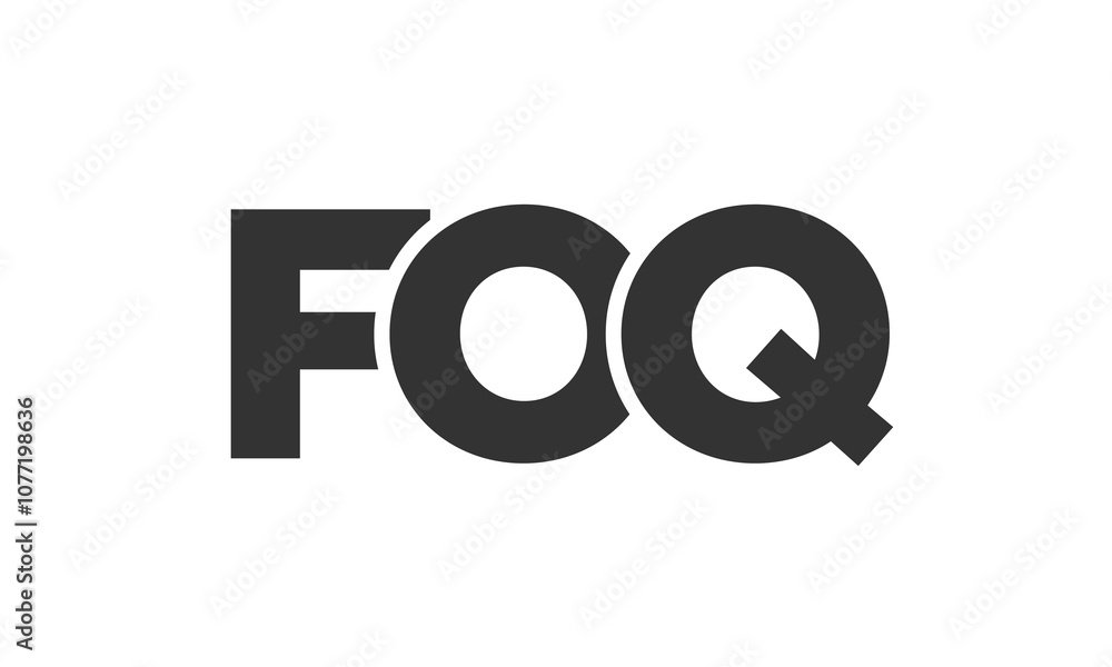 Fototapete foq logo design template with strong and modern bold text. initial based vector logotype featuring s