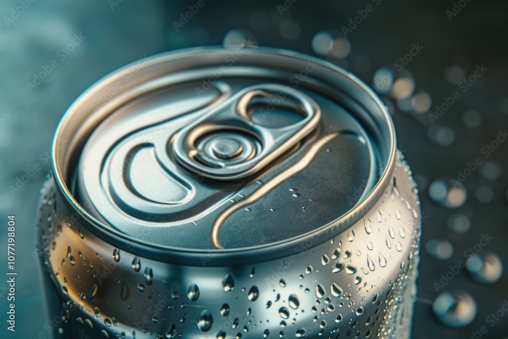 Aufkleber a can of soda sitting on a table, possibly waiting for someone to open it and enjoy the contents