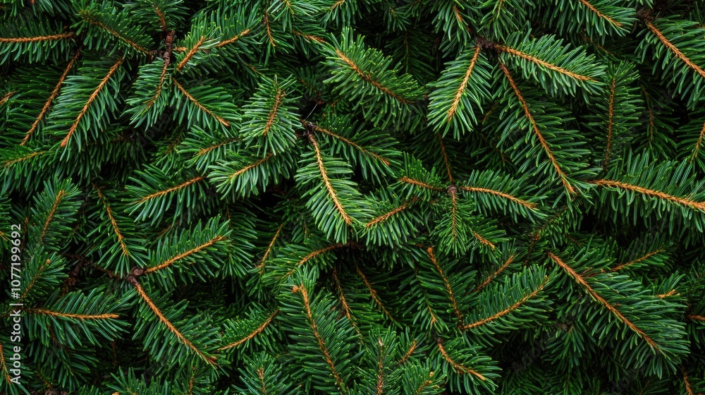 Poster a close-up shot of a pine tree's trunk and needles
