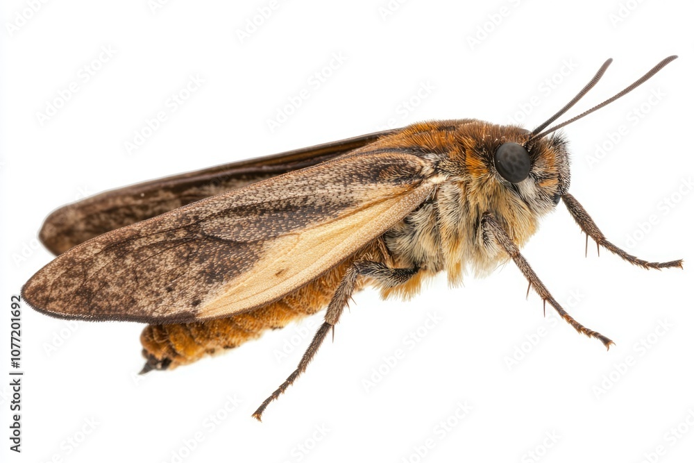 Poster a close-up shot of a moth perched on a white surface