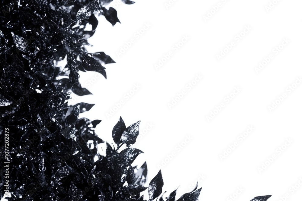 Aufkleber A simple yet elegant image of a leafy tree in monochrome