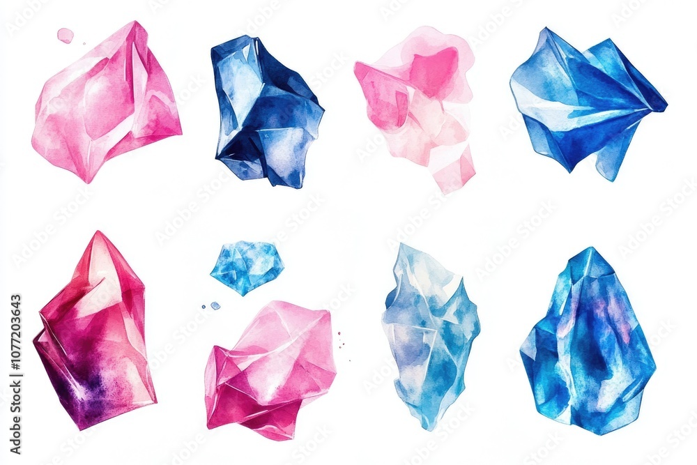 Poster a set of six different colored papers on a white surface for various uses