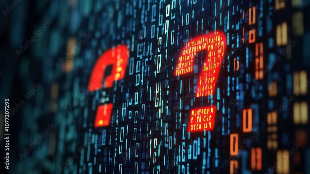 Aufkleber digital security alert red exclamation mark highlights cyber attack on computer network