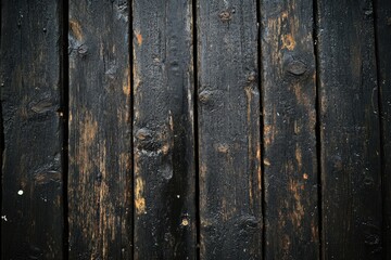 Fototapeta premium A close-up view of a wooden wall with worn and peeling paint