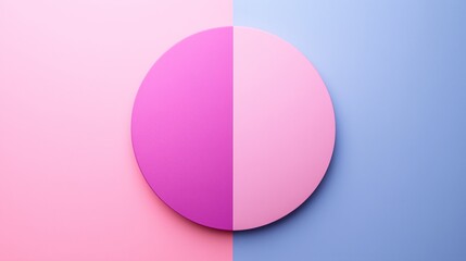 Circle split into two color halves