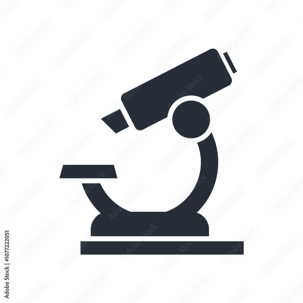 Poster microscope icon. vector.editable stroke.linear style sign for use web design,logo.symbol illustratio