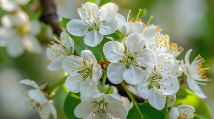 Obraz premium A close-up shot of a bouquet of white flowers