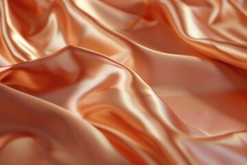 Fototapeta premium A close-up shot of shiny orange fabric with a smooth texture and vibrant color