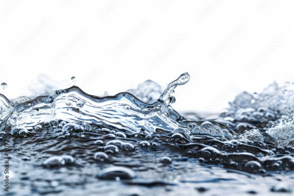 Poster a splash of water on the surface of a lake or ocean, great for use in scenes related to water activi