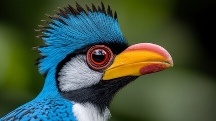 Fototapeta premium A close up of a bird with a colorful beak
