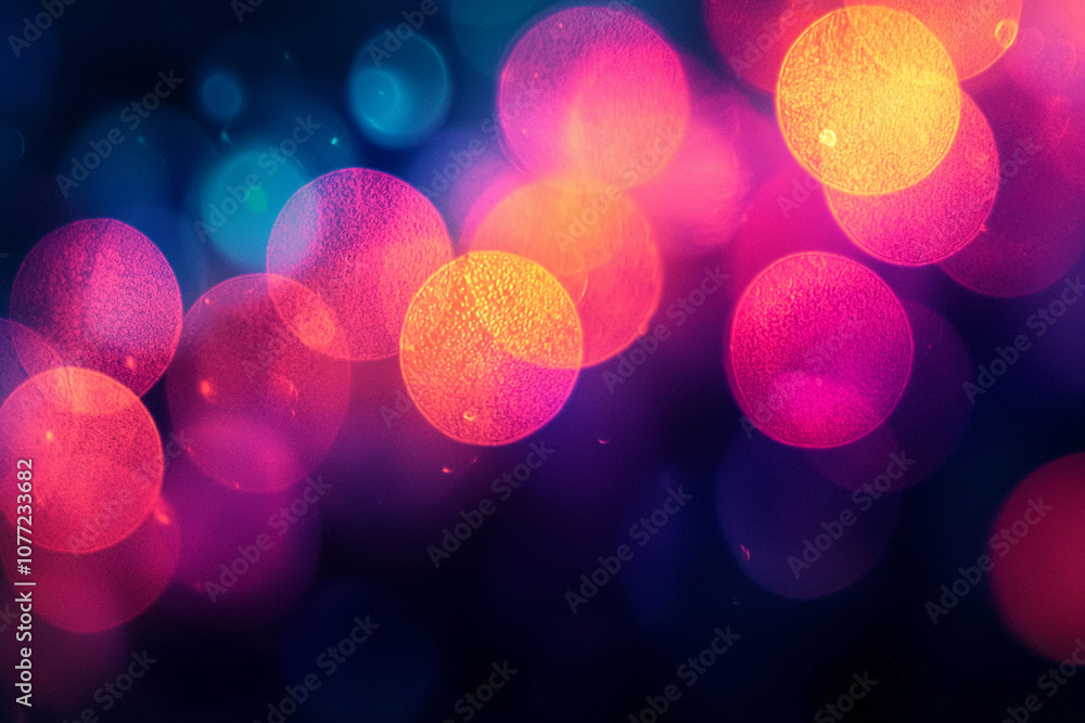 Poster vibrant bokeh lights create a stunning nighttime display