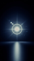 Obraz premium shiny lens flare isolated on dark background