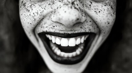 Fototapeta premium a close up of a person with a smile on their face