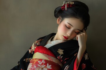 日本人女性の着物姿