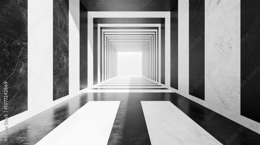 Poster abstract perspective of a corridor