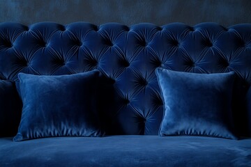 Obraz premium Luxurious Velvet Texture in Midnight Blue