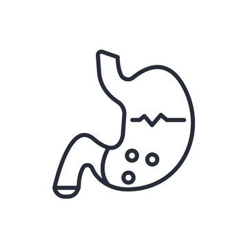 recommend clip art: stomach icon. vector.Editable stroke.linear style sign for use web design,logo.Symbol illustration.