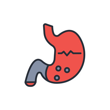 recommend clip art: stomach icon. vector.Editable stroke.linear style sign for use web design,logo.Symbol illustration.