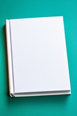 Fototapeta premium Simple blank book cover mockup with a vibrant background ideal for design projects and creative presentations