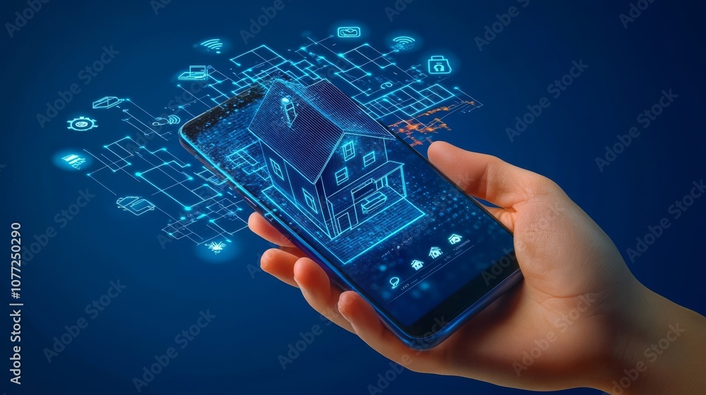 Aufkleber imagine a vibrant future where advanced smartphones enable users to effortlessly control and manage 