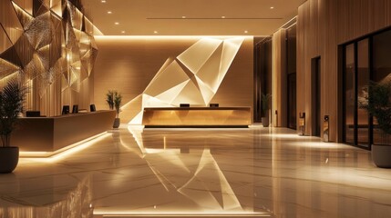 Fototapeta premium Modern Hotel Lobby Interior Design