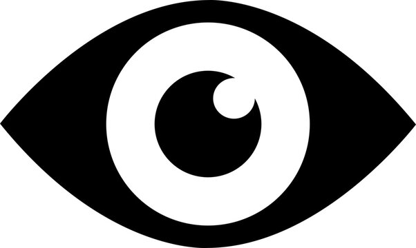 recommend clip art: Eye icon in flat. Eyesight symbol vector for apps or website. Retina, cornea scan eye icons. Simple eyes silhouette see view vision sight look sign isolated on transparent background