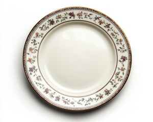 Artistic plate isolated on white background