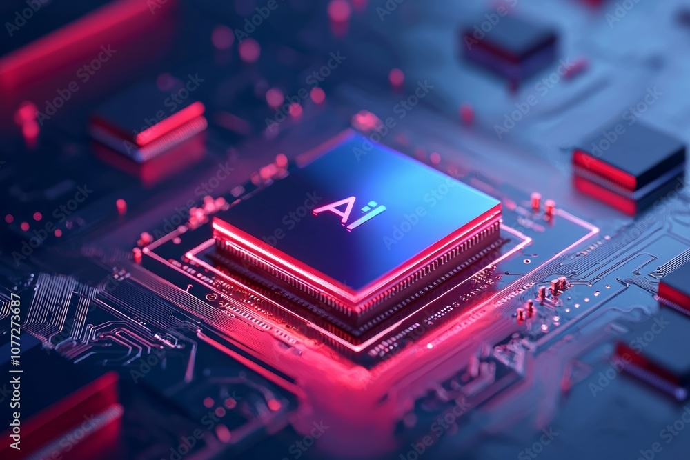 Poster chip with holographic text 