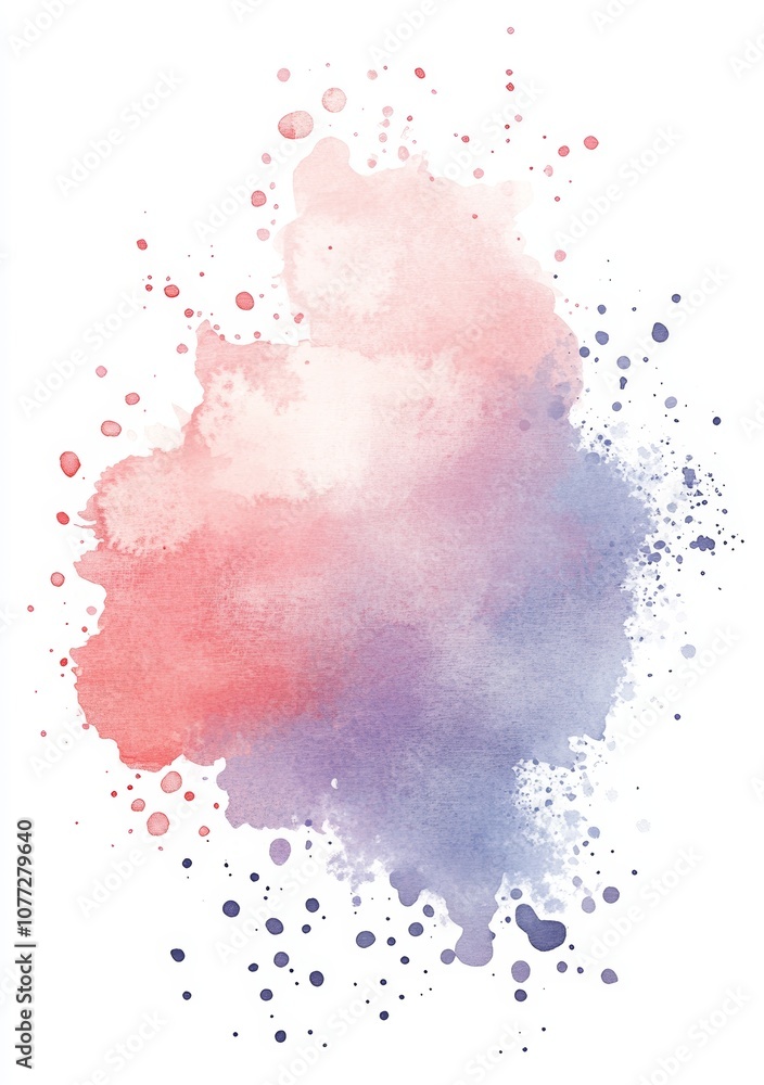Poster pastel watercolor frame with small round shapes on white background for design and decoration genera