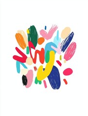 Colorful Handlettering Design for Happy New Year Greeting Card Generative AI