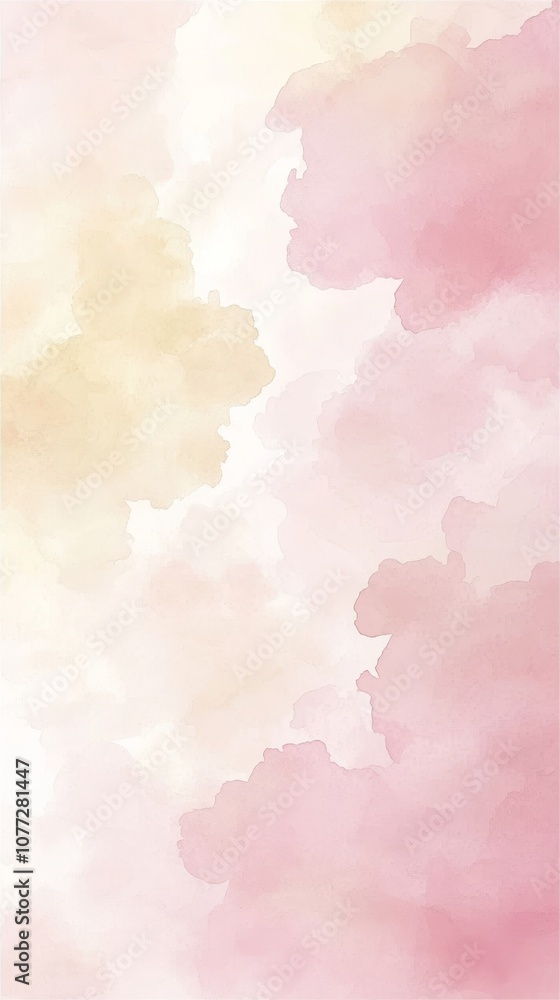 Aufkleber soft pastel color spot on watercolor background for design and art projects generative ai