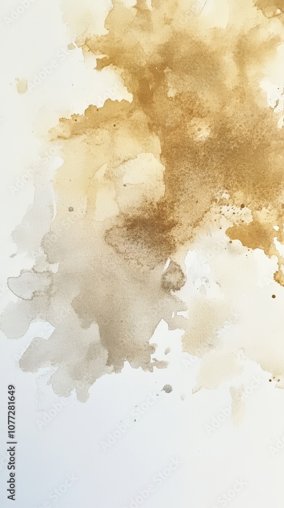 Poster watercolor edge border with variation of strength and opacity for design generative ai