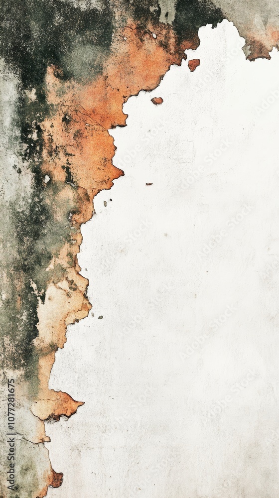 Poster watercolor edge border with variation of strength and opacity for design generative ai
