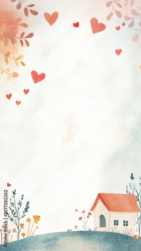 Poster whimsical watercolor background with pastel colors for design and art projects generative ai