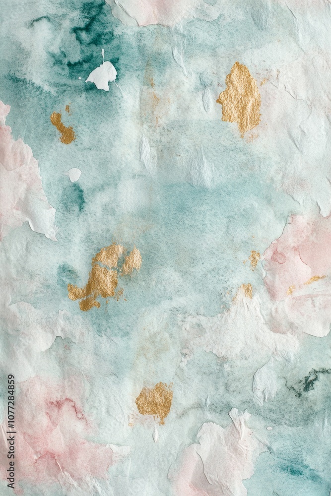 Poster minimal watercolour seamless texture with french motifs in pastel colours for design and craft use g