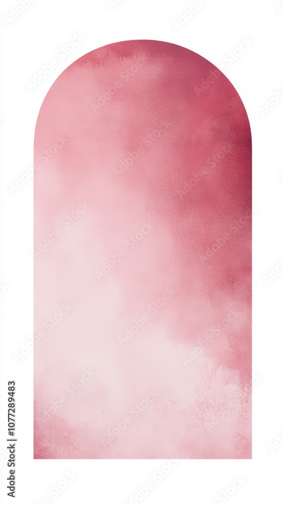Aufkleber watercolor pink spot in rounded cornered rectangular shape background generative ai