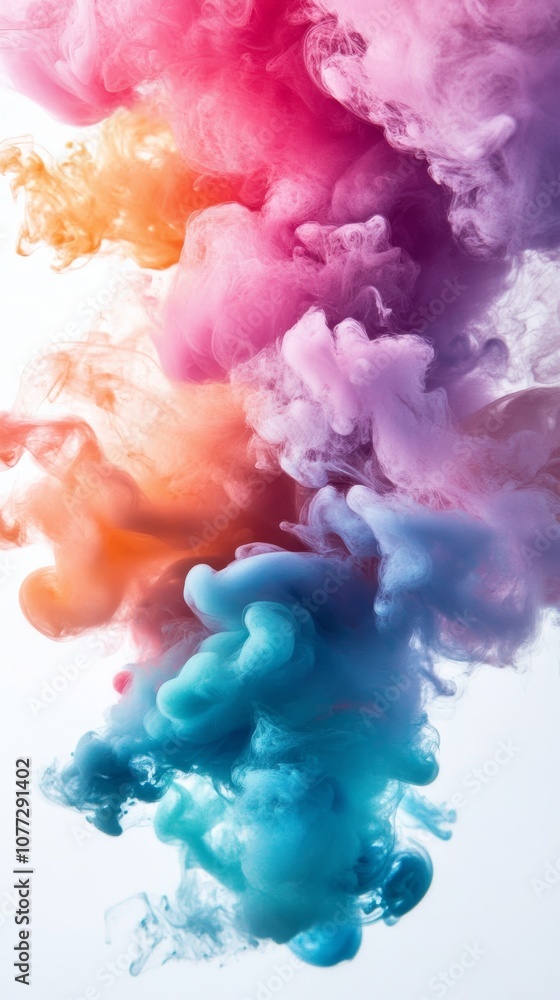 Poster abstract watercolor sky on white background for design and art projects generative ai